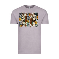 Vintage Zinc sunflower cowhide brush stroke Vintage Tee - Artiststas