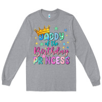 Heather Grey daddy of the birthday princess Long Sleeve Tee - NancyCooperArtShop