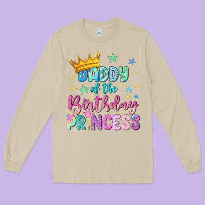 Daddy Of The Birthday Princess Long Sleeve Tee Designed By Nancycooperartshop