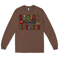 Chestnut santa's favorite librarian Long Sleeve Tee - Jasminsmagicworld