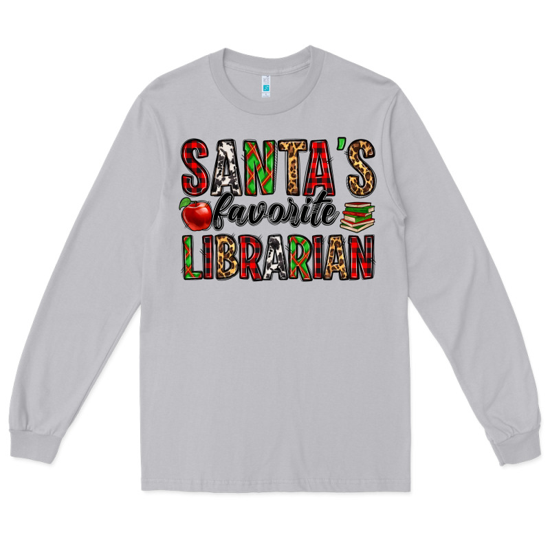 Santa's Favorite Librarian Long Sleeve Tee by Jasminsmagicworld | Teevron