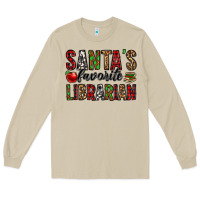 Mushroom santa's favorite librarian Long Sleeve Tee - Jasminsmagicworld