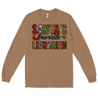Toasted Coconut santa's favorite librarian Long Sleeve Tee - Jasminsmagicworld