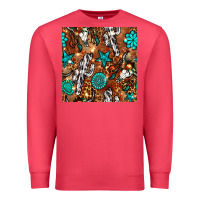 Cardinal western gemstone aztec seamless pattern Premium Sweatshirt - BundleAndBundleShop