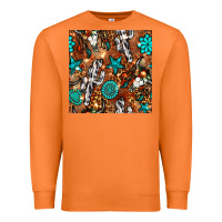 Carrot western gemstone aztec seamless pattern Premium Sweatshirt - BundleAndBundleShop