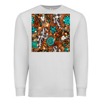 Dove Grey western gemstone aztec seamless pattern Premium Sweatshirt - BundleAndBundleShop