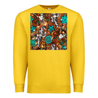 Lemon western gemstone aztec seamless pattern Premium Sweatshirt - BundleAndBundleShop