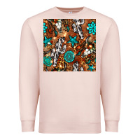 Pale Pink western gemstone aztec seamless pattern Premium Sweatshirt - BundleAndBundleShop