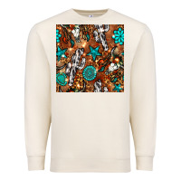 Sandshell western gemstone aztec seamless pattern Premium Sweatshirt - BundleAndBundleShop