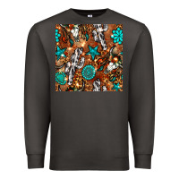 Smoke western gemstone aztec seamless pattern Premium Sweatshirt - BundleAndBundleShop