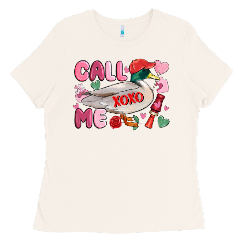 Call Me Valentine Mallard Duck Ladies Tee by MaliasSmallBusiness | Teevron