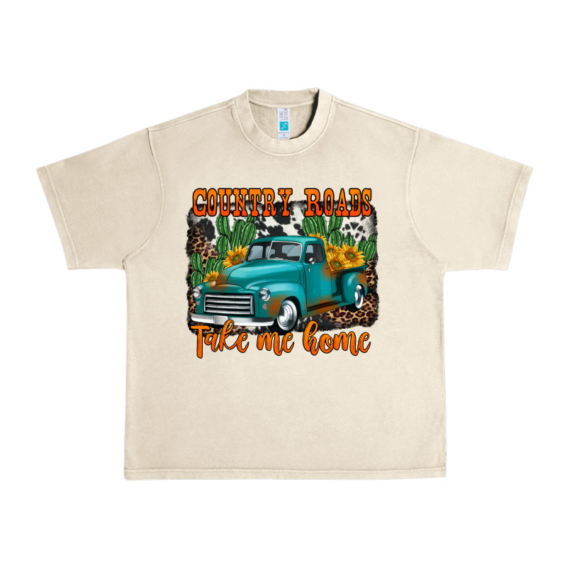 Country Roads Take Me Home Old Western Truck Urban Heavy Tee by Jasminsmagicworld | Teevron