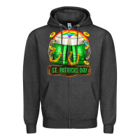 Charcoal Heather St. Patrick's Day beer Zipper Hoodie - OliviaCreatesArt