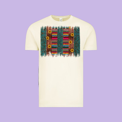 Sunflower Serape Brush Stroke Vintage Tee Designed By Artiststas