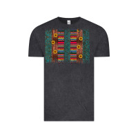 Vintage Black sunflower serape brush stroke Vintage Tee - Artiststas