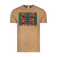 Vintage Camel sunflower serape brush stroke Vintage Tee - Artiststas