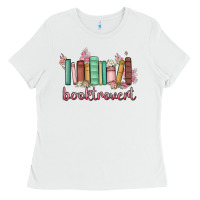 White booktrovert Ladies Tee - MaliasSmallBusiness