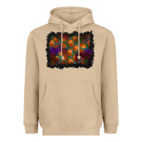 Mushroom halloween pumpkin background Heavyweight Hoodie - BundleAndBundleShop