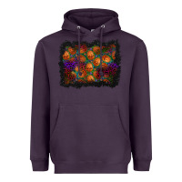 Plum halloween pumpkin background Heavyweight Hoodie - BundleAndBundleShop