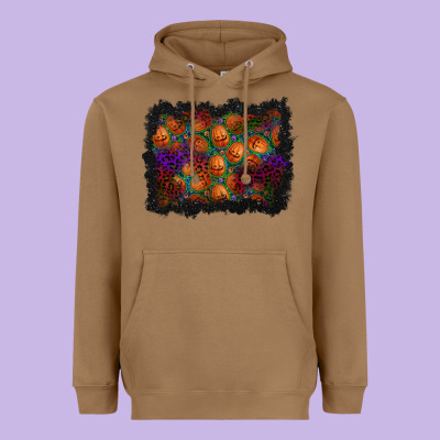 Halloween Pumpkin Background Heavyweight Hoodie Designed By Bundleandbundleshop