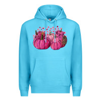 Ocean Blue Cancer Pumpkins Premium Hoodie - FaDigitalArtStudio