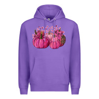 Purple Cancer Pumpkins Premium Hoodie - FaDigitalArtStudio