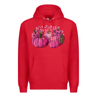 Red Cancer Pumpkins Premium Hoodie - FaDigitalArtStudio
