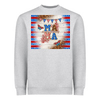 Heather Grey American mama Heavyweight Sweatshirt - TumblerDesignByShophia