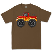 Cacao monster truck with flames Premium Tee - MaliasSmallBusiness