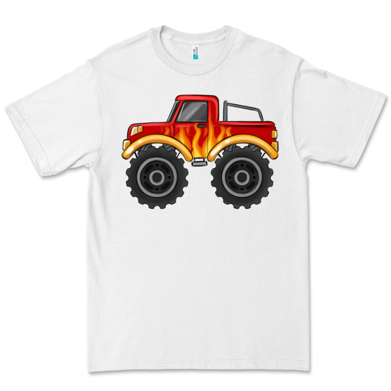 Monster Truck With Flames Premium Tee by MaliasSmallBusiness | Teevron