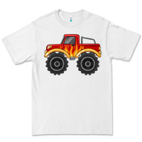 White monster truck with flames Premium Tee - MaliasSmallBusiness