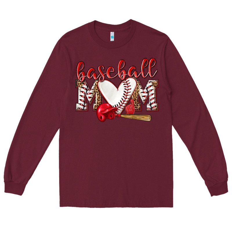 Baseball Mom Long Sleeve Tee by NancyCooperArtShop | Teevron