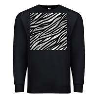 Black Zebra Seamless Pattern, Premium Sweatshirt - BundleAndBundleShop