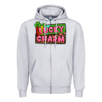 Heather Grey St. Patrick's lucky charm Zipper Hoodie - OliviaCreatesArt