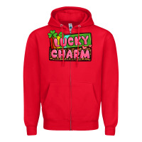 Red St. Patrick's lucky charm Zipper Hoodie - OliviaCreatesArt