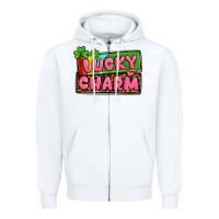 White St. Patrick's lucky charm Zipper Hoodie - OliviaCreatesArt