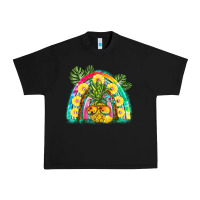 Black pineapple rainbow Urban Heavy Tee - BarkalooDesign