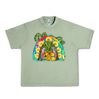 Oil Green pineapple rainbow Urban Heavy Tee - BarkalooDesign