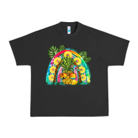 Pigment Black pineapple rainbow Urban Heavy Tee - BarkalooDesign