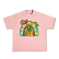 Salmon pineapple rainbow Urban Heavy Tee - BarkalooDesign