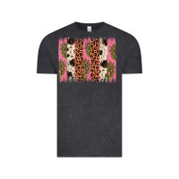 Vintage Black cactus leopard cowhide brush stroke Vintage Tee - Artiststas