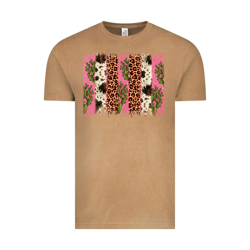Cactus Leopard Cowhide Brush Stroke Vintage Tee by Artiststas | Teevron