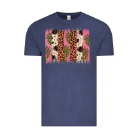 Vintage Denim cactus leopard cowhide brush stroke Vintage Tee - Artiststas