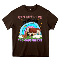 Chocolate Brown buy me animals Heavy Core Tee - MaliasSmallBusiness