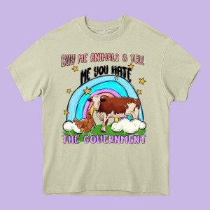 Buy Me Animals Heavy Core Tee Designed By Maliassmallbusiness