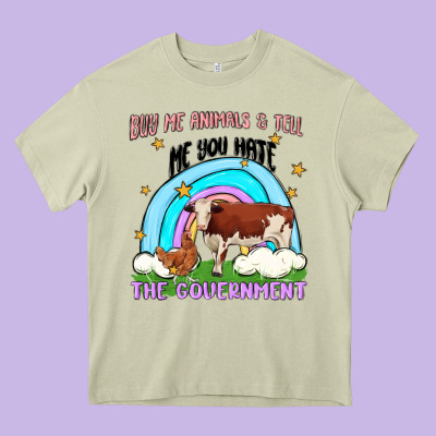 Buy Me Animals Heavy Core Tee Designed By Maliassmallbusiness
