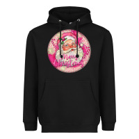 Black Pink Merry Christmas Santa Heavyweight Hoodie - FaDigitalArtStudio