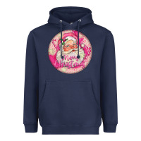 Navy Pink Merry Christmas Santa Heavyweight Hoodie - FaDigitalArtStudio