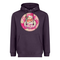 Plum Pink Merry Christmas Santa Heavyweight Hoodie - FaDigitalArtStudio