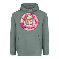 Sage Pink Merry Christmas Santa Heavyweight Hoodie - FaDigitalArtStudio